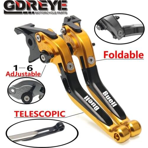 Motorcycle Folding Extendable CNC Adjustable Clutch Brake Levers For Buell XB9 all models 2003 2004 2005 2006 2007 2008 2009