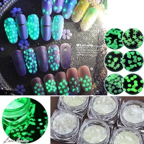 Nail Art New Luminous Sequin Glitter Jewelry Luminous Sticker Star and Moon Piece Decoration Nail Art Decorations