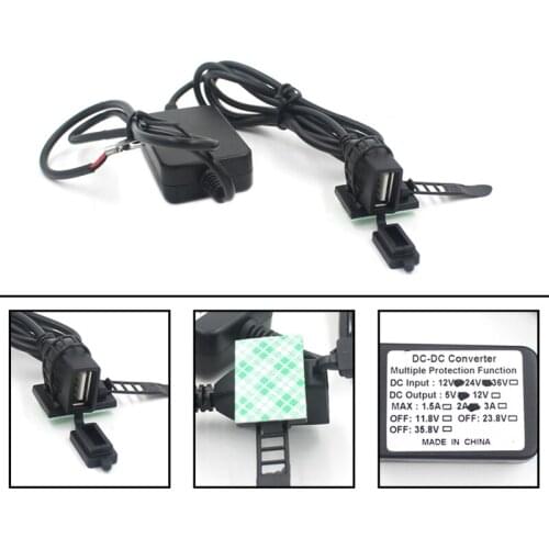 New waterproof car motorcycle car phone charger USB car charger 12V to 5v step-down module 2A For All Mobile Phone dfdf
