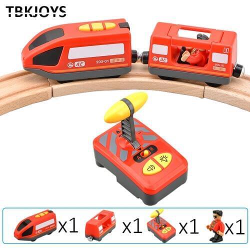 RC Toy Train Sets for Wooden Tracks Fit Magnetic Wooden Toy Train Multinational Railway Toy