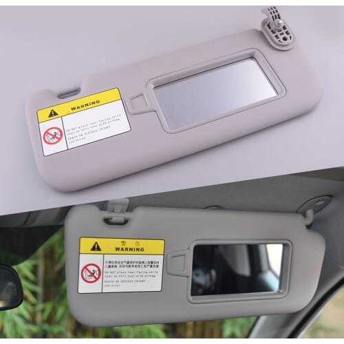 Grey Right Passenger Side Sun Visor With Makeup Mirror Fit For Hyundai Elantra AD 2017 2018 2019