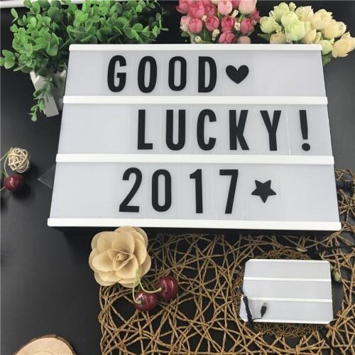 90 Cards LED A4 Size DIY Letters Box Light Cinema Lightbox Wedding Birthday Party Decoration Battery Powered Art Home Lighting