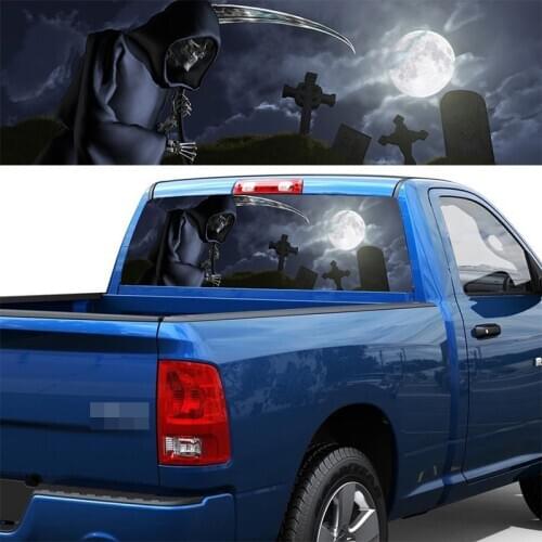 147x46CM 3D Graphic UTE SUV Car Rear Window Vinyl Wrap Stickers Tints Auto Back Windshield Decals Decoration Film Foils