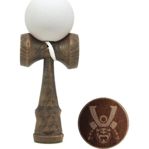 High Quality Japanese-Style Dark Samurai Kendama Game Skill Ball Best Wooden Educational Toys