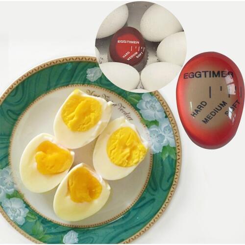 Egg Perfect Color Changing Timer Yummy Soft Hard Boiled Eggs Cooking Kitchen Eco-Friendly Resin Egg Timer Red timer tools