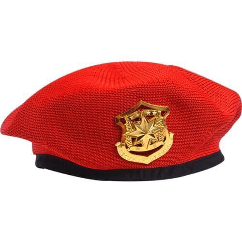 Funny Knitted Military Hats For Kids Adult Star Emblem Sailor Dance Performance Cosplay Prom Berets Men Women Children Cap Hat