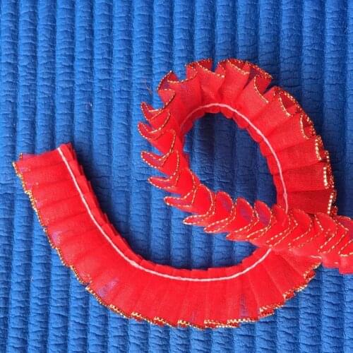 ZHU RU 10 colors 20mm Golden Fold lace Net yarn transparent Laciness For Handmade DIY Craft Macrame Artisan String