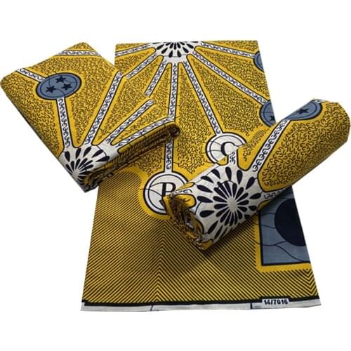 100%High Quality Breathable Veritable Wax African Print Cotton Fabric By The Yard Real Ankara Fabrics Material For Dress VL1004