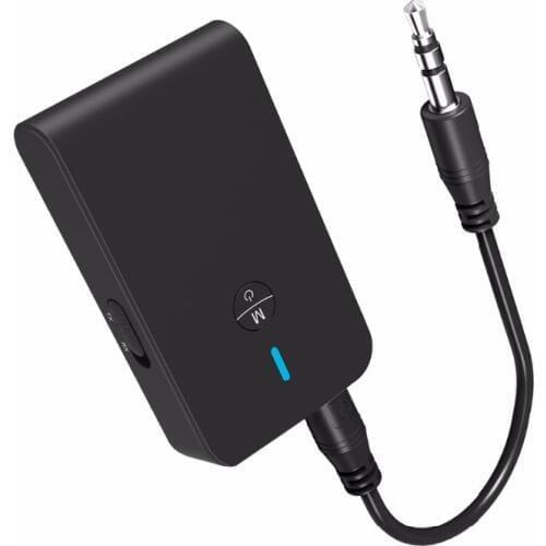 2-in-1 Stereo CSR Bluetooth Receiver 3.5mm Jack wireless Audio Music Transmitter Adapter APTX for TV Car Speaker Headphone Home