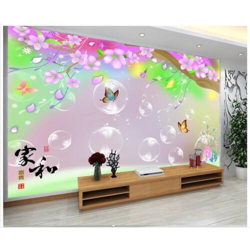 3d wallpaper Custom High end 3d murals wallpaper for walls 3 d Blue sky and white clouds with trees background wall home decor