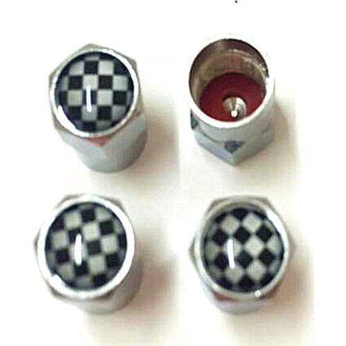 4pcs/lot Car Style F1 Race Flag Logo Tire Valve Cap Truck Motorcycle Bike Wheel Tire Valve Stem Caps For Cars Accessories
