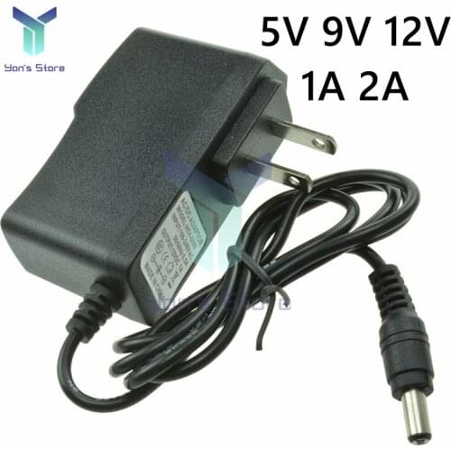 US Plug Driver Adapter AC 110V 220V to DC 12V 2A 5V 1A 5.5*2.1mm LED Power Adapter Supply Female Connector For LED Strip Convert