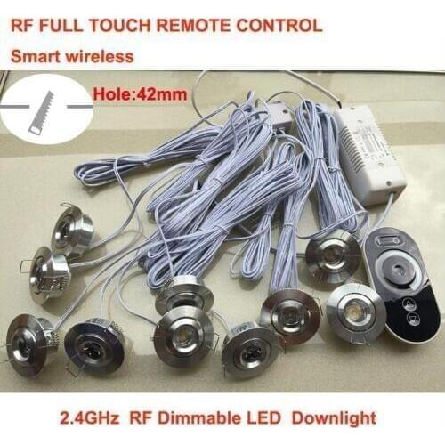 Free shipping 10pcs 3W Dimmable Mini LED Downlight 10x3W LED Recessed Ceiling Lamps Spot light AC110-240V +Driver+2.4G Dimmer