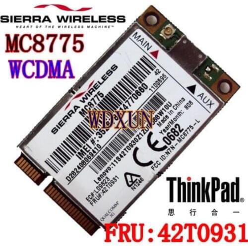 Free shipping Sierra 3G module MC8775 WCDMA EDGE GPRS 850 900 1800 1900 MHZ 2100MHZ 3g wireless network card for ThinkPad