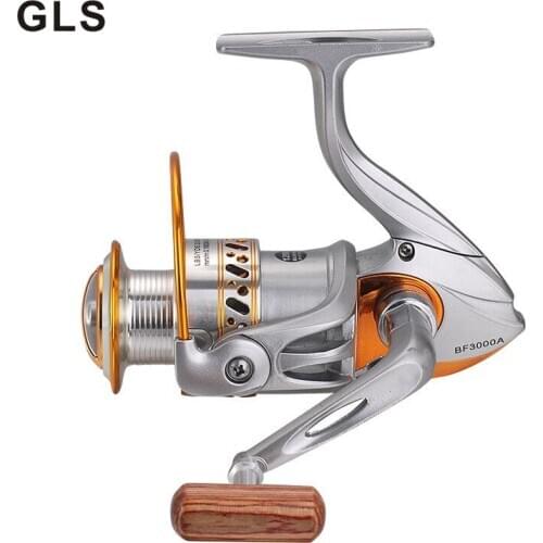 GLS Brand Gold Silver BF Series 12BB Full Metal Wire Cup Metal Rocker Spinning Wheel Fishing Tackle Fishing Reel