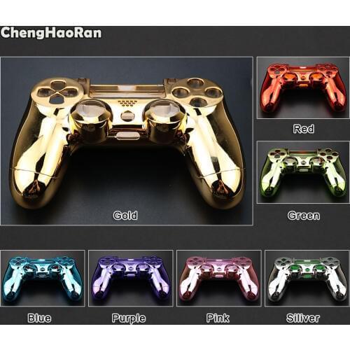 ChengHaoRan Housing Shell Plating Case Cover For PlayStation DualShock 4 For Sony PS4 Wireless Gamepad Controller