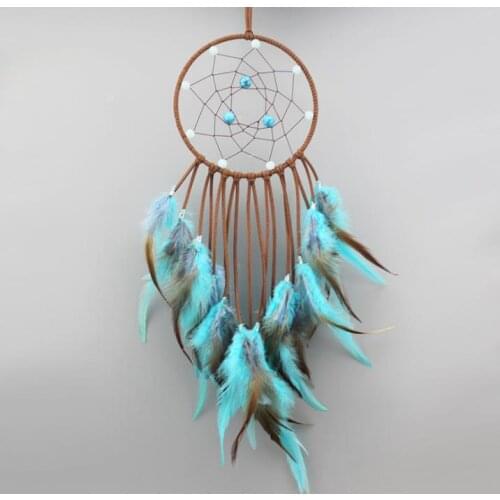 Dreamcatcher Gift checking Dream Catcher Net With natural stone Feathers Wall Hanging Decoration Ornament