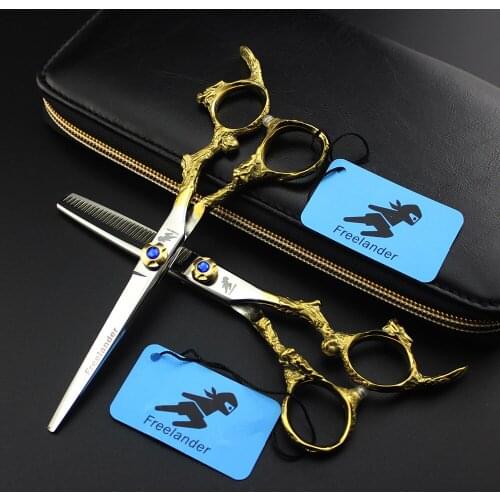 Freelander Profession 6.0 inch Hairdressing Scissors Hair Cutting Thinning Scissors Set Barber Shears High Quality Hair Salon