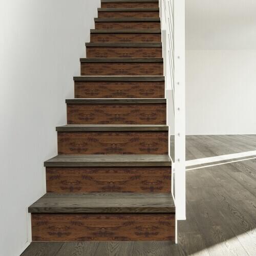 Funlife® Stair Stickers Removable Easy to Clean Oil Proof Bathroom PVC Stairway Kitchen Peel & Stick DIY Waterproof 18x100cm