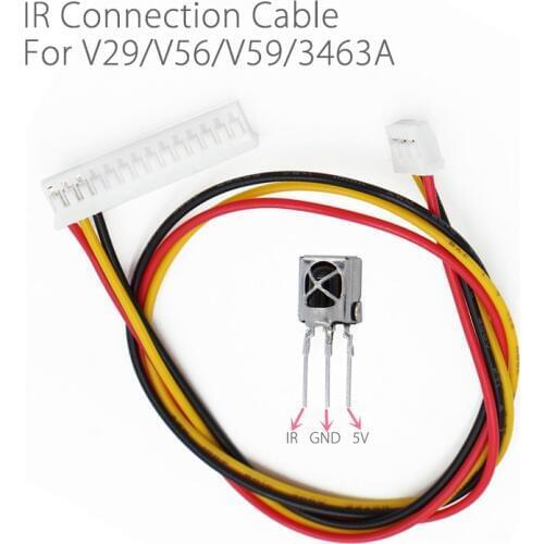 IR Connection cable Line For LCD Controller Board Driver Board For V29/V56/V59/3463A the Pins are 5V IR GND