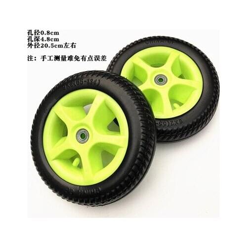 Colorfull 2pcs 9x2 55-134 wheel for Childrens tricycle accessories rear wheel baby pedal driver cart wheel front and rear wheel