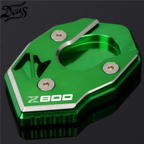 Motorcycles Green Color Side Stand Enlarge Pad kickstand Extension CNC Accessories 5colors For Kawasaki Z800 2013-2016 2014 2015
