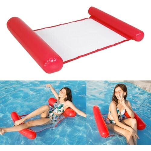 Air Mattress Swimming Pool Floating Bed Premium Floating Water Inflatable Row Hammock Lounger Floating Bed Mat Chair