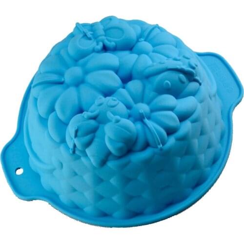 Insect Flowers Silicone Cake Chocolate Soap Mould Pudding Jelly Candy Ice Cookie Biscuit Mold