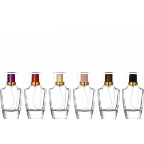 2021 New 50ml Portable Clear Travel Refillable Atomizer Spray Perfume Glass Empty Bottle for Cosmetic Container Parfume Bottles