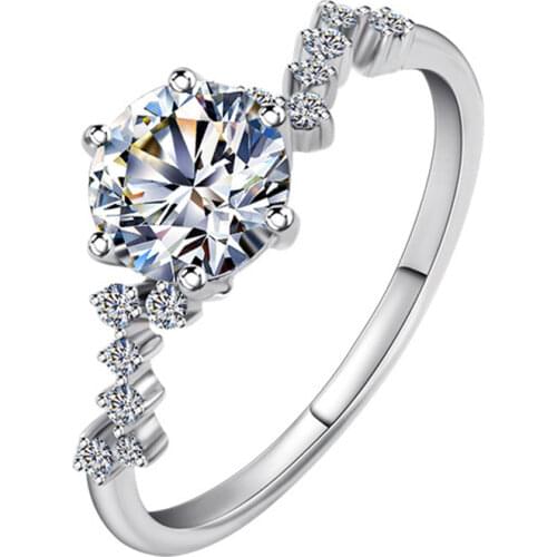 Authentic Original Design S925 Sterling Silver Women Rings Jewelry Diamond Wedding Party Luxury Elegant and Exquisite Engagement