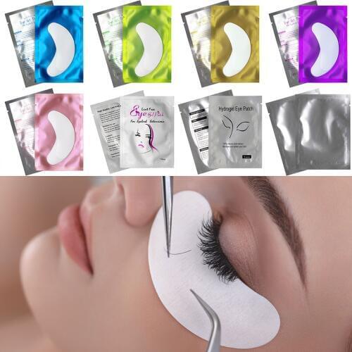 10/20/50 Pairs/Lot Patches for Eyelash Extension Under Eye Pads Paper Patches Pink Lint free Stickers for False Eyelashes