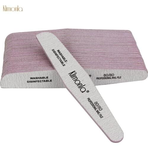 50Pcs/Pack Sandpaper Nail File New shape limas para Grinding Nail Art Buffing 80 grit Nails Care Pedicure Tools