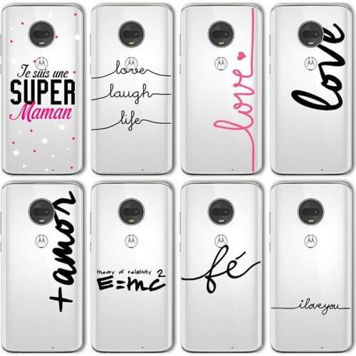 Ciciber Fashion Art Text Case For Motorola Moto G10 G30 G9 G8 E7 E6S G7 G6 E6 G5 G5S E5 One Macro Plus Play Power Lite silicone