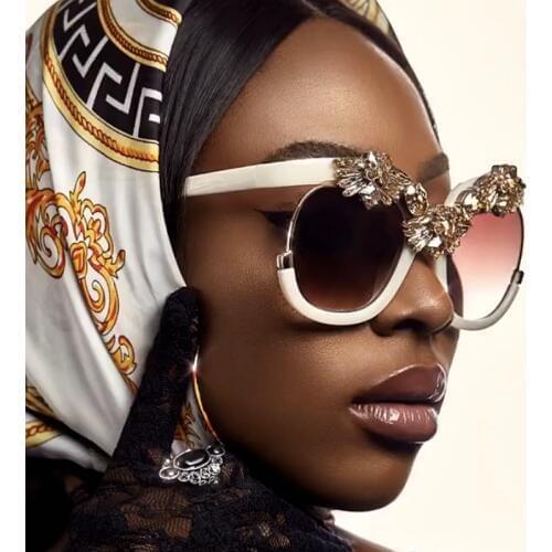 Sunglasses women Brand design big frame Square sunglasses with Luxury Diamond sun glasses ladies Fashion shades women eyeware