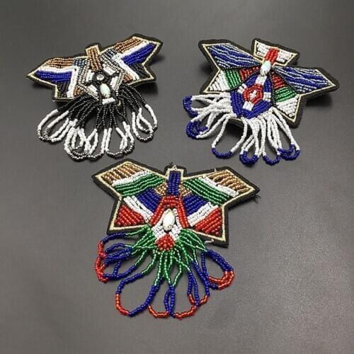 Rhinestone Swallow Bead Patches for Clothing Sewing on Beading Epaulets Applique Clothes Shoes Bags Patch DIY Apparel