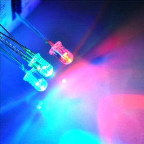 LED light-emitting diodes 5MM full color RGB red, green and blue three-color a total of four feet LED (500pcs)