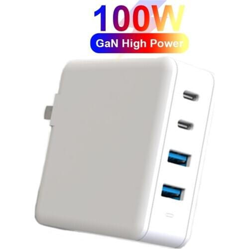 65W 100W GaN PD 3.0 Quick Charger USB Portable Charging Laptop Mobile Phone Charger For iPhone 11/12 /XS Samsung Xiaomi Huawei