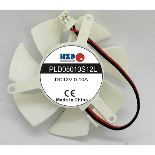 Diameter 45mm PLD05010S12L 0.1A 2pin Vedio Card VGA Cooler Fan For nVIDIA Geforce GT220 GTS210 210-TC512D3 Cooling FAN HZDO