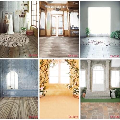 Vinyl Photography Backdrops Prop Flower Wood Floor Castle Wedding Theme Photo Studio Background 2157 YXFL-55