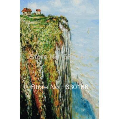 High Quality Home Decoration Oil Painting on Canvas Cliff at Dieppe Claude Monets Paintings Reproductions Wall Art Canvas