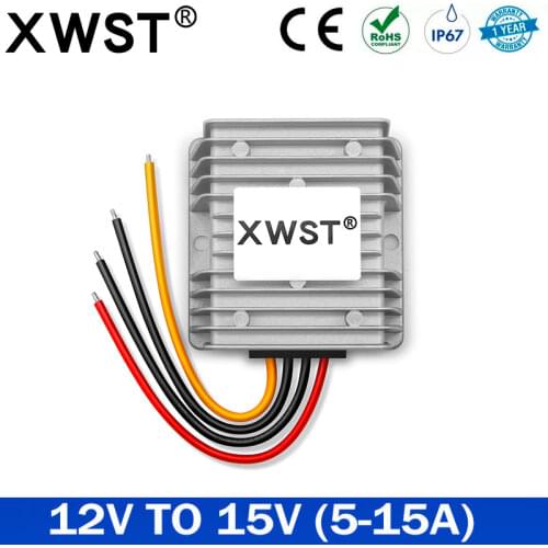 XWST Newest DC DC 12V to 15V 5A 6A 8A 10A 15A Step Up Boost Power Converter 15 Volt Voltage Regulator With CE RoSH For Car LED