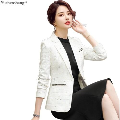 YUCHENSHANG Women's White Jackets