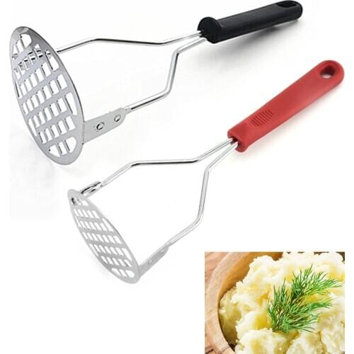 1 Pieces Potato Masher Stainless Steel Integrated Avocado Masher with Non-slip Handle Perfect for Vegetable Fruits Baby Food