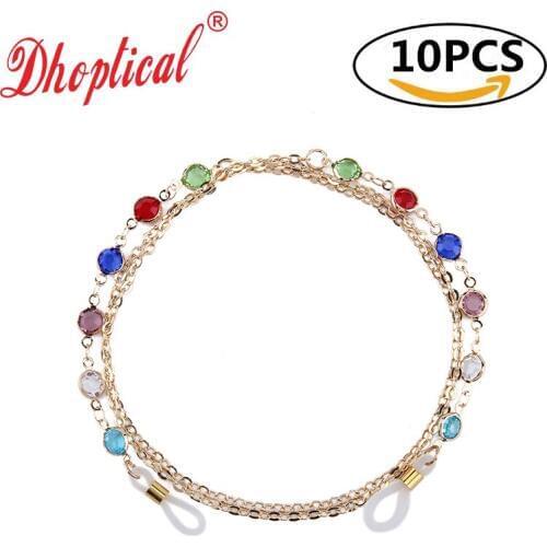 10pcs colorful eyeglasses chain fashion eyewear holder for sunglasses and reading glasses by dhoptical