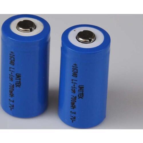 2-5PCS 3.7V 16340 rechargeable lithium ion battery 700mah li-ion cell 17335 CR123A CR 123A for laser flashlight LED torch