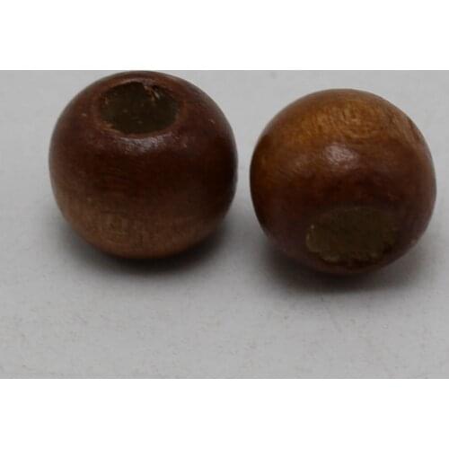 200 Coffee 10mm Round Wood Beads~Wooden