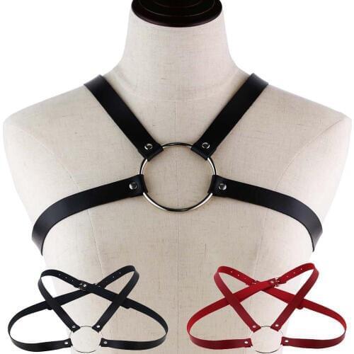 2019 Body Harness Chain Bra Goth Punk Rock O round Leather Belt Chain Club Festival Fashion Jewelry Outifit Party Accessoriess