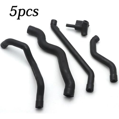 5 Pcs for Mercedes-Benz C240 C280 C320 C43 AMG C55 Car Black Crankcase Ventalation Breather Hose Pipe Connector Car Accessories