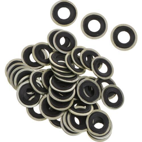 50Pcs/Set M14 Engine Oil Drain Plug Crush Gasket Washers Seals for GM Chevrolet Dorman