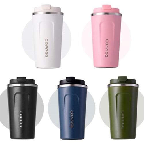 510/380ml Coffee Mug Travel Cup Bottle Heat Cool Keep Insulation Vacuum Flask Straight Cup Creative DailyPortable Cup Coffee Set